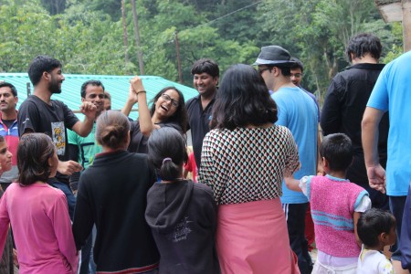 Fun with children of local community