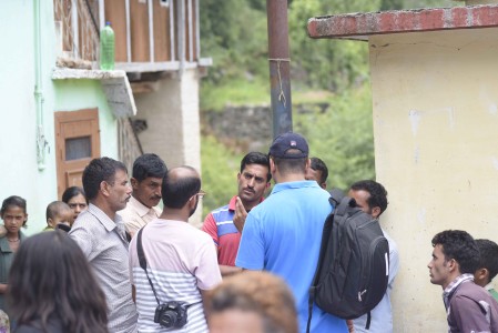 Raj Jani interacting with community